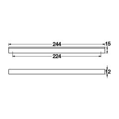 Hafele Mobilya Kulpu Dakota 224mm Parlak Krom