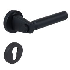 HANA-F Kapı Kolu Seti Yale Siyah Mat