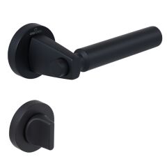 HANA-F Kapı Kolu Seti WC Siyah Mat