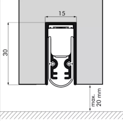Kapı Altı Giyotini Yangına Dayanıklı 1328mm