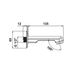 Hafele Yönlendiricili Çıkış Ucu Fluxo Yuvarlak Parlak Rose