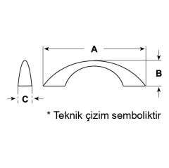 Hafele Mobilya Kulpu Rauma 128mm Mat-Parlak Krom