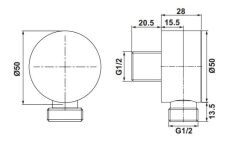 Hafele NEO R El Duşu Çıkış Ucu Paslanmaz Çelik Renkli