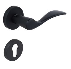 Croma Eva Kapı Kolu Seti Yale Siyah Mat