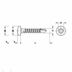 Hafele Matkap Uçlu Yassı Başlı Vida Gal.4,2X45mm (500 Adet)