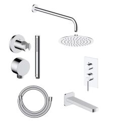 Hafele NEOMIX S 3F Ankastre Duş Seti Parlak Krom