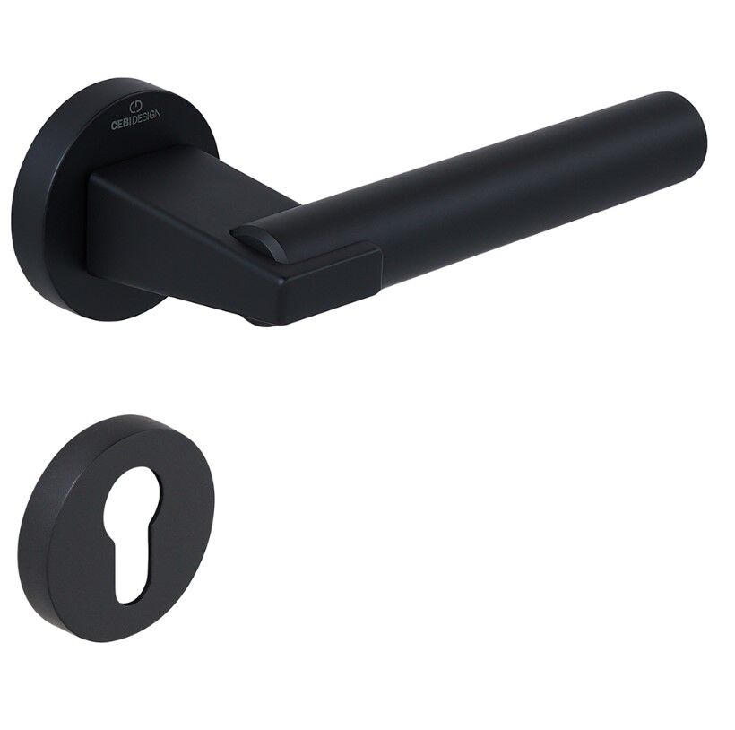 DORA-F Kapı Kolu Seti Yale Siyah Mat