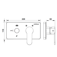 Hafele Sıva Üstü Grubu Fluxo Duo Mat Siyah
