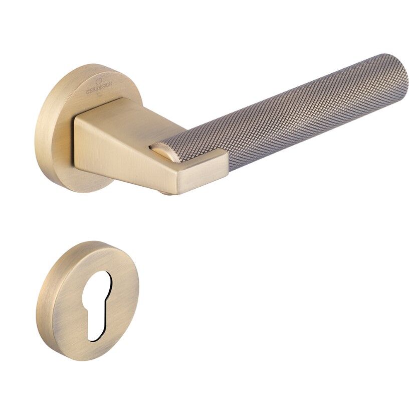 DORA-K Kapı Kolu Seti Yale Antik Pirinç Fırçalanmış