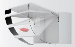 Hafele Free Flap 1.7 Makas Gövdesi A, Nikel Renk