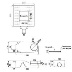 Hafele VENTUS Yer Süzgeci Yatay 100X100 Altın