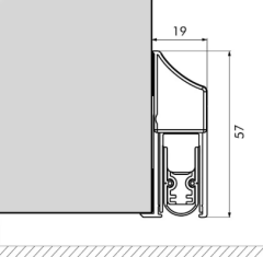 Kapı Altı Giyotin Yangın Dayanımlı Dıştan Montaj 628mm