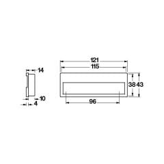 Hafele Gömme Kulp Rosso 96mm Mat Siyah