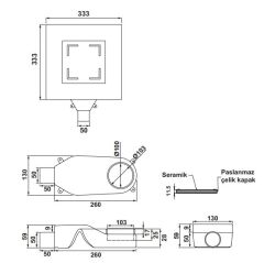 Hafele STORMA Yer Süzgeci Yatay 100X100 Parlak Rose