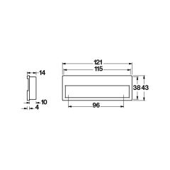 Hafele Gömme Kulp Rosso 96mm Mat Krom