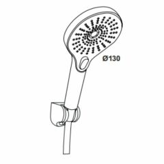 Hafele Askılı El Duşu Seti Panda 3 Fonksiyonlu Mat Siyah