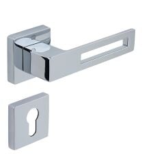 S-CUBE Kapı Kolu Seti Yale Krom Parlak