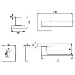 Croma Eta-S Kapı Kolu Seti Oda Inox