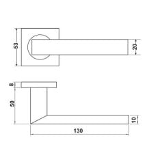 Hafele Kapı Kolu Seti Profit 2 Barelli Mat Siyah