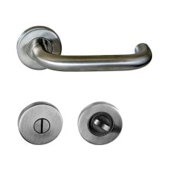 Hafele Kapı Kolu Seti Roland-M WC Paslanmaz Çelik Mat