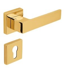 CUBE Kapı Kolu Seti Yale Altın Parlak