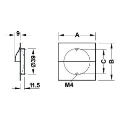 Hafele Gömme Kulp Archie 213mm Paslanmaz Çelik