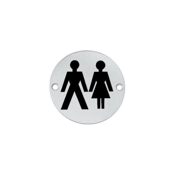 Hafele Sembol Bay/Bayan 75mm Mat Paslanmaz Çelik