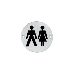 Hafele Sembol Bay/Bayan 75mm Mat Paslanmaz Çelik