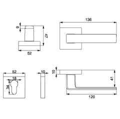 Croma Eta-S Kapı Kolu Seti Yale Siyah Mat
