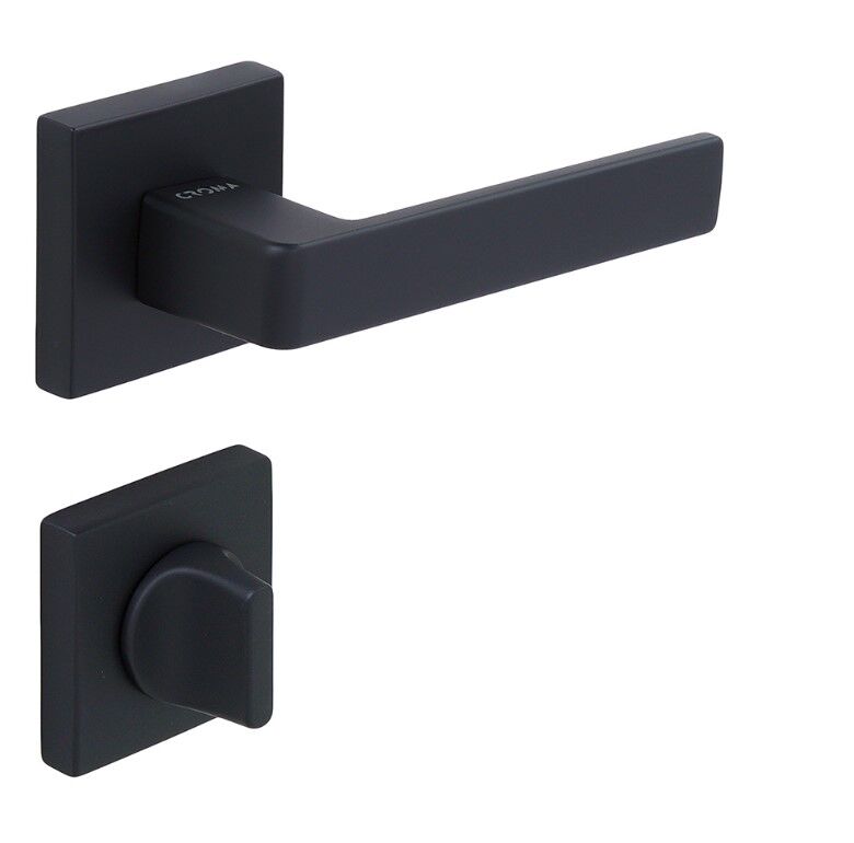 Croma Eta-S Kapı Kolu Seti WC Siyah Mat