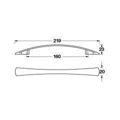 Hafele Mobilya Kulpu Neal 160mm Paslanmaz Çelik