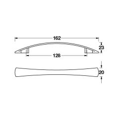 Hafele Mobilya Kulpu Neal 128mm Mat Siyah