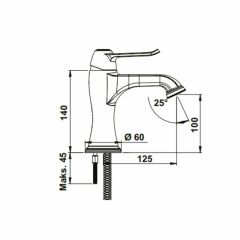 Hafele Lavabo Bataryası Anton Mat Siyah
