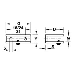 Hafele Raf Tutucu Krom Kpl.Parlak 6-8mm  (1 Çift)
