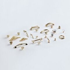 Hafele Düğme Kulp Leopold Jr. Parlak Pirinç