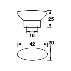 Hafele Düğme Kulp Dena Jr. Paslanmaz Çelik