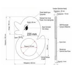 Çocuk Banyo Aynası Sarı