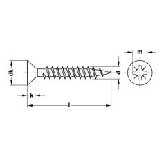 Hafele Hospa-Havşa Baş.Vida Galv.5,0X120mm (100 Adet)