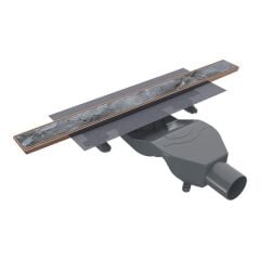 Hafele PUREFLOW Duş Kanalı Yatay 600mm Parlak Rose