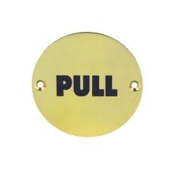 Hafele Sembol Pull Yuvarlak 75mm Parlak Pirinç Renk