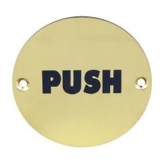 Hafele Sembol Push yuv. pirinç parlak 75mm