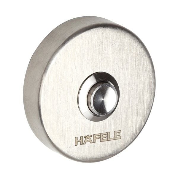 Hafele Yuvarlak Kapı Zili 52mm, Mat Paslanmaz Çelik Renk