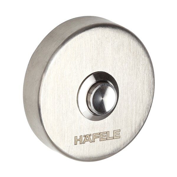 Hafele Yuvarlak Kapı Zili 52mm, Mat Paslanmaz Çelik Renk