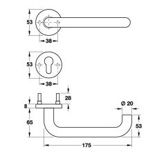 Hafele Kapı Kolu Seti Pdh5105 Barelli Paslanmaz Çelik