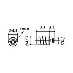 Hafele FLY Yaylı Mil Vidalanarak Ø 5mm