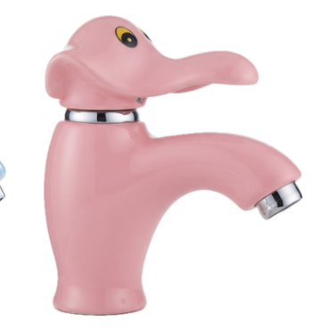 Çocuk Lavabo Bataryası Fil Şekilli Pembe