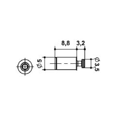 Hafele FLY Yaylı Mil  Bastırılarak Ø 5mm