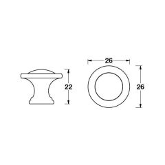 Hafele Düğme Kulp Roy Jr. Antik Bronz