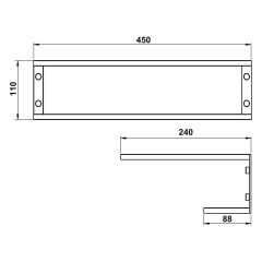 Hafele Raflı Havluluk Tove Köşeli Parlak Krom