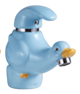 Çocuk Lavabo Bataryası Ördek Şekilli Mavi
